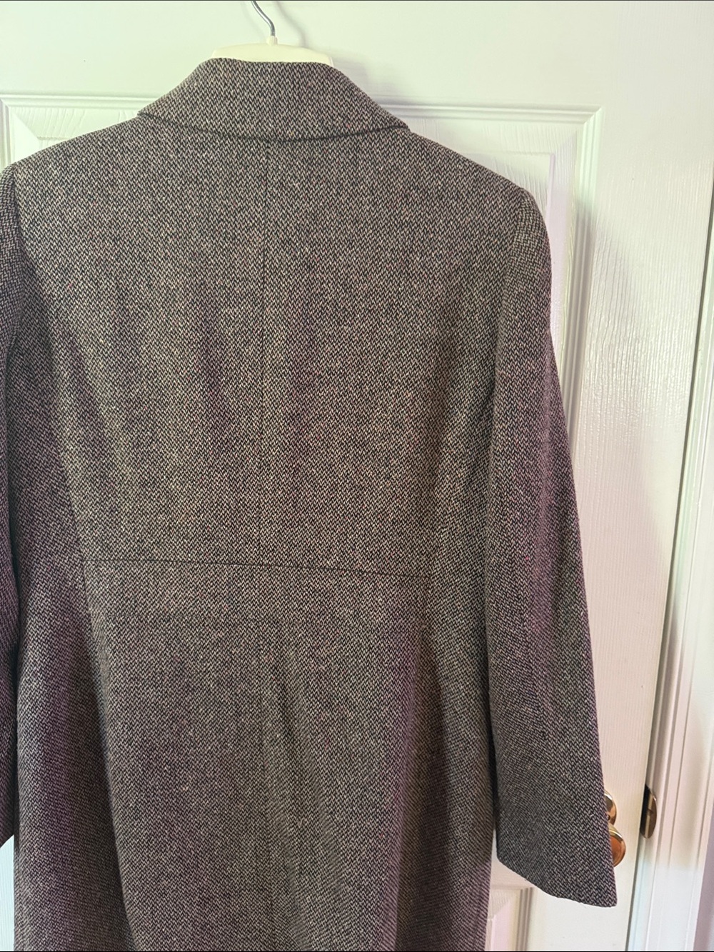 Anne Klein Gray Tweed Pea Coat - Picture 2 of 2